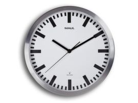 MAUL Radio-controlled wall clock, with bar numerals, Ø 300 mm