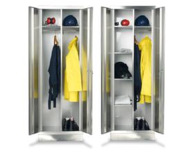 Stainless steel closet with 2 compartments