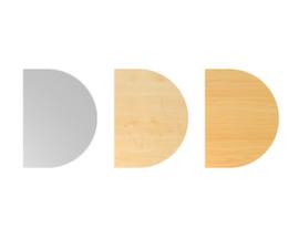 Semicircular add-on table