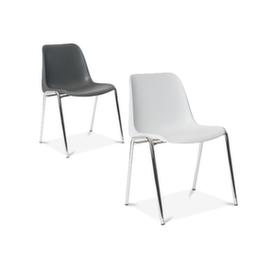 Stackable plastic shell chair