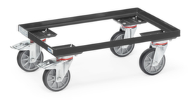fetra Box roller GREY EDITION for Euronorm containers, load capacity 250 kg, RAL7016 anthracite gray