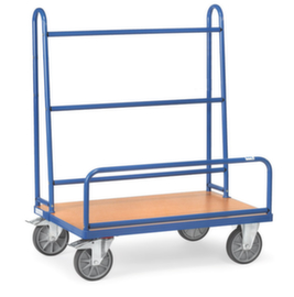Panel trolley with feeder frame for one-sided use
