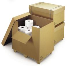 Corrugated cardboard folding containers