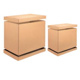 Corrugated cardboard folding carton
