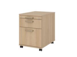 Mobile pedestal Up and Down with HR pull-out, 1 Drawer(s), Oak/Oak