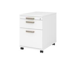 Mobile pedestal Up and Down with HR pull-out, 1 Drawer(s), white/white
