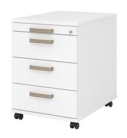 Roll container Up and Down, 3 Drawer(s), white/white