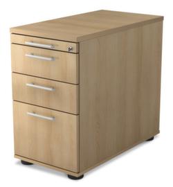 Pedestal Solid with HR pull-out, 2 Drawer(s), Oak/Oak