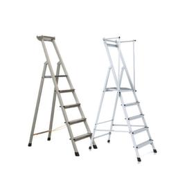 ZARGES Platform ladder ZAP NEO S with folding handrail