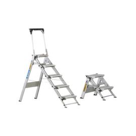 ZARGES Folding safety steps Plazastep P made of light metal
