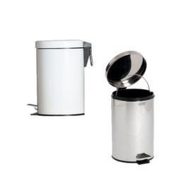 Round pedal garbage can with inner bin