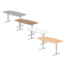 Electrically height-adjustable conference table