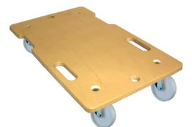 BS-ROLLEN Transport trolley with recessed grip, load capacity 150 kg, Plastic tires