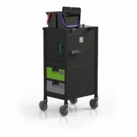 Harema Cleaning trolley Black is Green Brix Compact with cupboard and drawers, 2x6 l Bucket in black