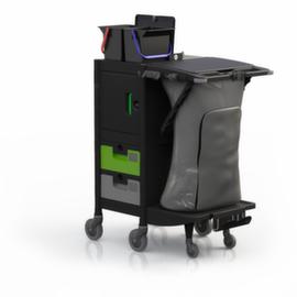Harema Cleaning trolley Black is Green Brix Compact II with cupboard and drawers