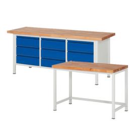 RAU Height-adjustable workbench Serie 8000 with beech top