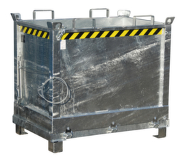 3-way stackable hinged base container up to 2 m³