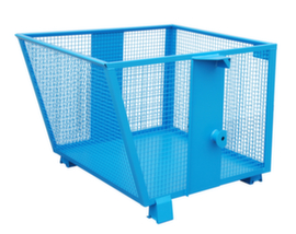 Tipping container with mesh walls