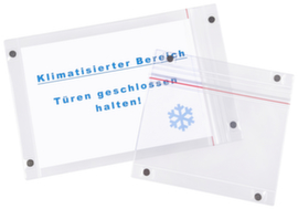 EICHNER Transparent pocket with snap fastener tape