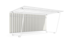Rear wall for single-sided roofing