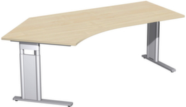 Gera Angled desk Pro with C-leg frame and fine chipboard