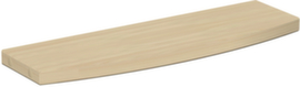 Curved pocket shelf for counter