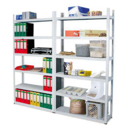 Complete file shelf, 6 Floors, RAL7035 light gray