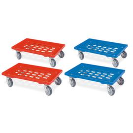 Box trolley set with mesh loading surface