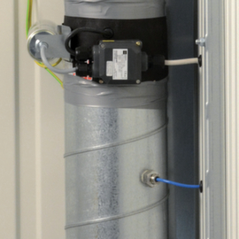Lacont Exhaust air monitoring storeLAB for Hazardous material container