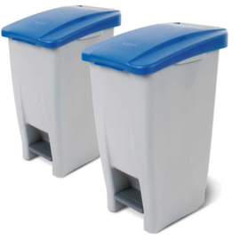 Pedal garbage can with colored lid