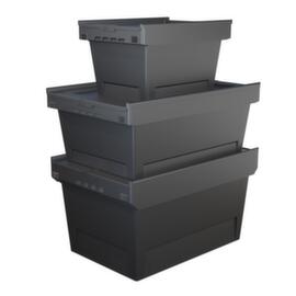 BITO Reusable containers BITOBOX MB can be sealed, Content 18 l, Hinged lid