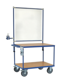 fetra Table trolley with infection control equipment 1000x700 mm, load capacity 600 kg, 2 Shelves
