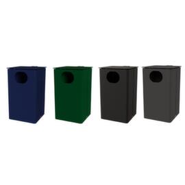 Litter garbage can with protective roof