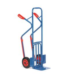 fetra Parcel trolley with folding shovel, load capacity 300 kg, Air tires