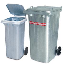 Sheet steel waste garbage can for oil-tight and fire-protected