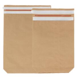 Resealable mailing bag made of 2 layers of kraft paper