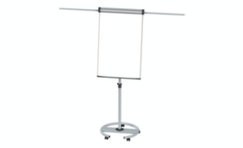 MAUL Mobile flipchart MAULsolid with 2 paper holders, height 1780 - 1960 mm