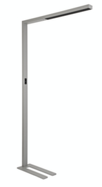 MAUL Dimmable LED floor lamp MAULsirius, light daylight to warm white, silver