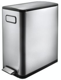 Mobile stainless steel pedal garbage can EKO Ecofly