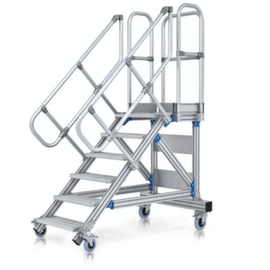ZARGES Platform stairs with one-sided ascent