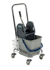 Wet mop trolley with mop press, 1x27 l Bucket in blue