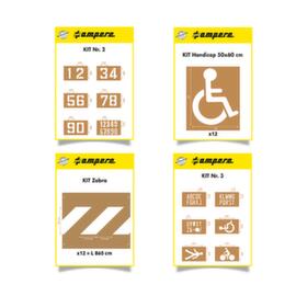 a.m.p.e.r.e. Stencil set for floor painting machine