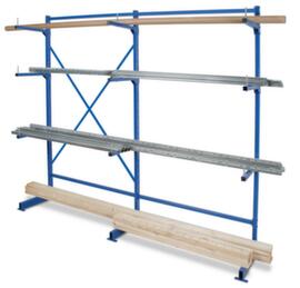 Lightweight cantilever racking with 4 storage levels