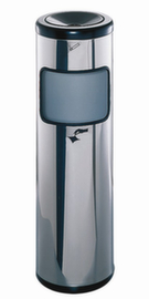 Stainless steel combination ashtray MAGNUM with extinguishing head