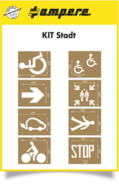 a.m.p.e.r.e. Stencil set for floor marking