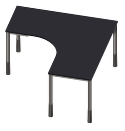 Nowy Styl Free-form desk E10 with 4-legged frame made of round tube