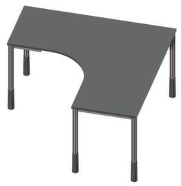 Nowy Styl Free-form desk E10 with 4-legged frame made of round tube