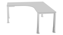 Nowy Styl Height-adjustable free-form desk E10 with 4-legged frame made of square tube