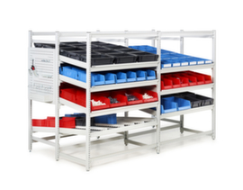 Treston ESD kanban shelving with roller rails