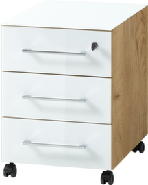 Mobile pedestal GW-MONTERIA with top shelf with safety glass support